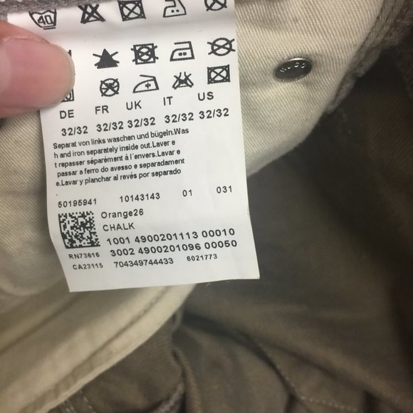 Hugo Boss Orange Regular Fit Chalk Jeans Sz 32x32 - Picture 2 of 5